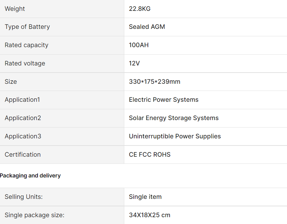 customized solar energy storage battery