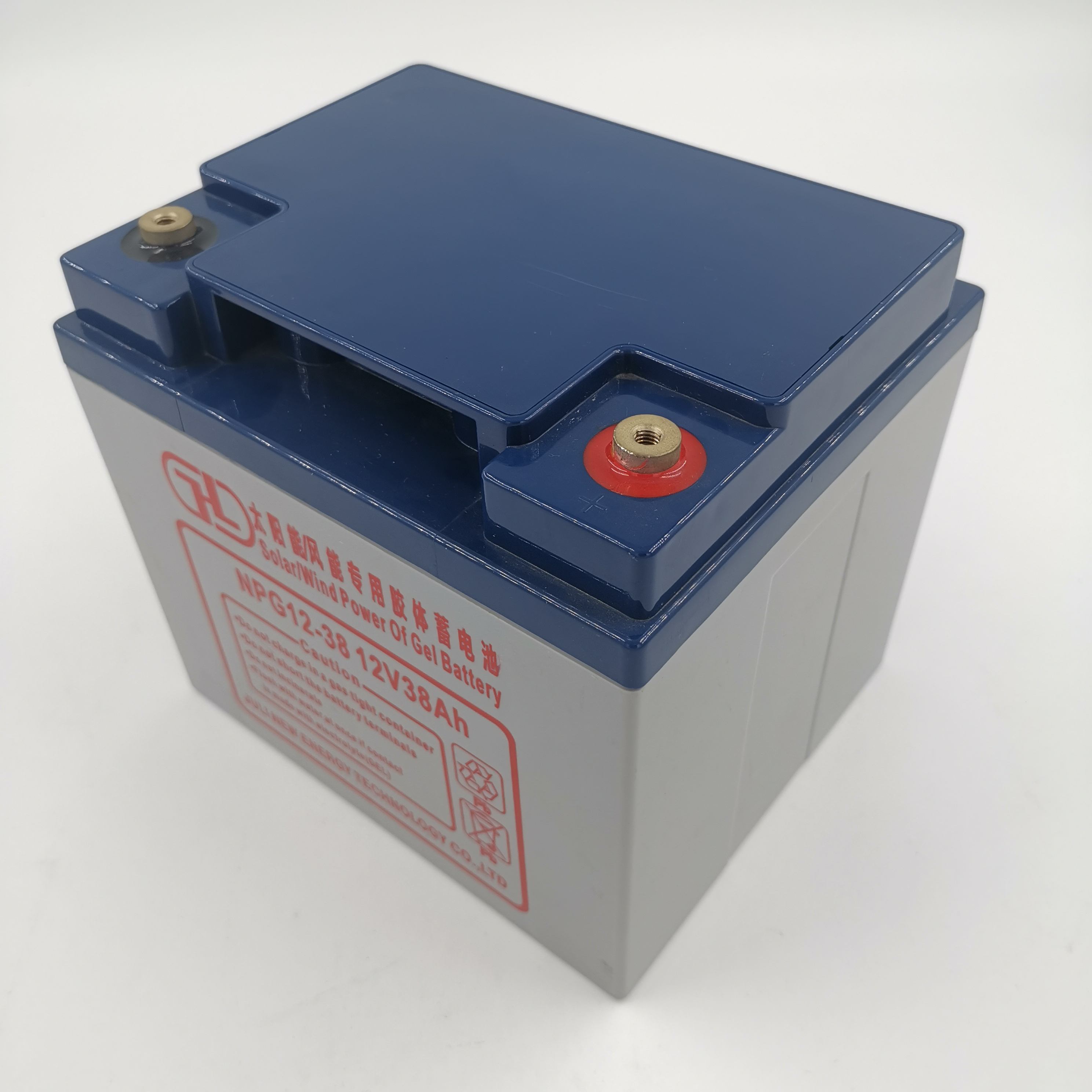 Long life rechargeable foothold 12V38Ah solar storage battery gel battery new energy battery