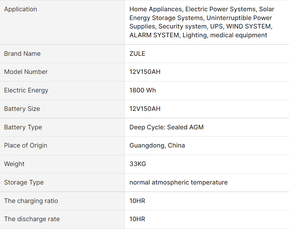 agm sealed lead acid battery